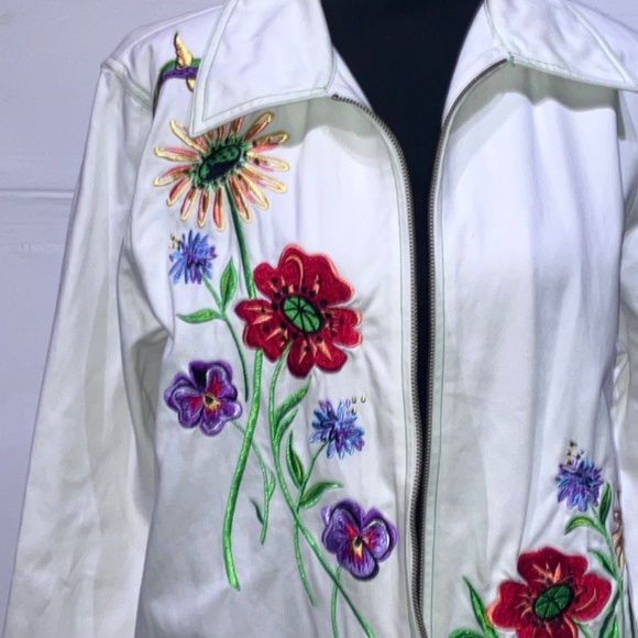 Bob Mackey White denim embroidered jacket - Picture 5 of 12